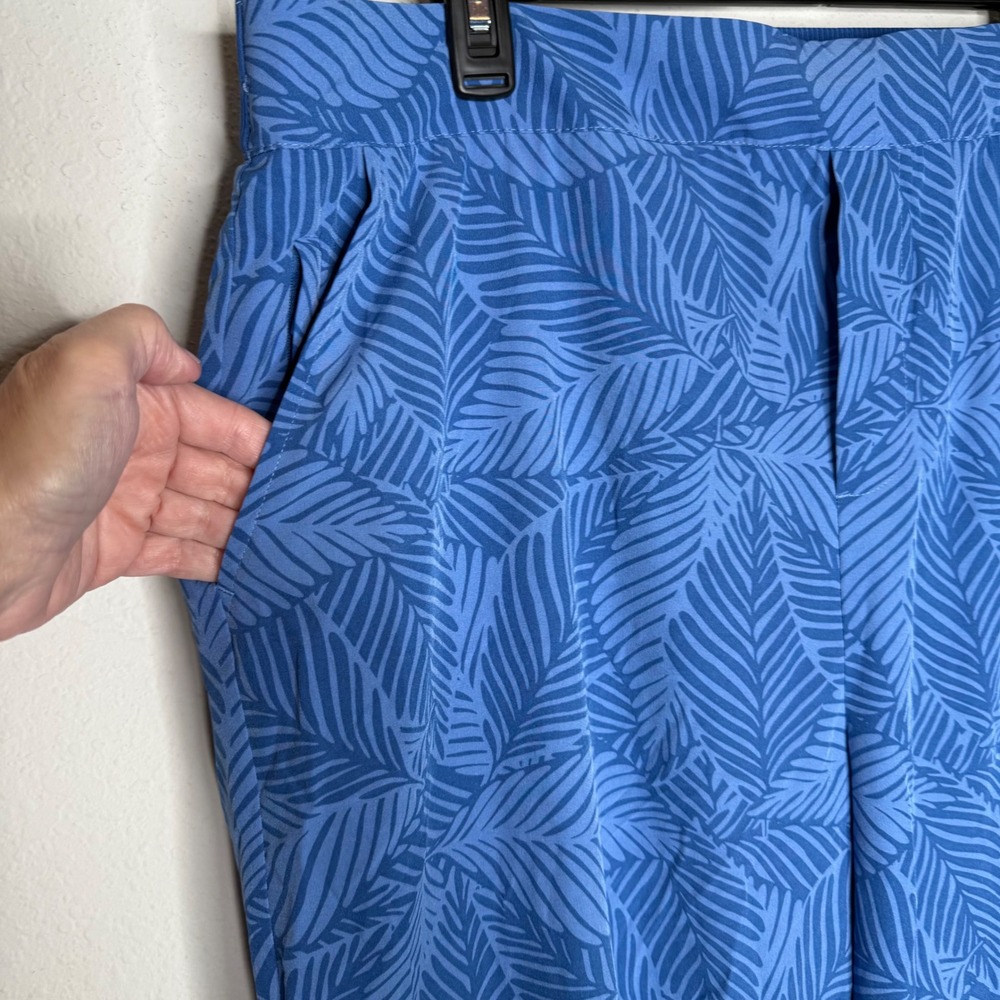Soft Surroundings Women's Size‎ XL Cargo Jogger Pants Blue Palm Print - Picture 6 of 10